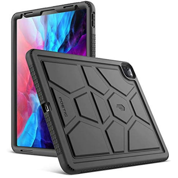 Heavy Duty Shockproof Kids Friendly Silicone Bumper Protective Case Cover Black Poetic TurtleSkin Series Designed for Google Pixel Slate 12.3 Inch case 
